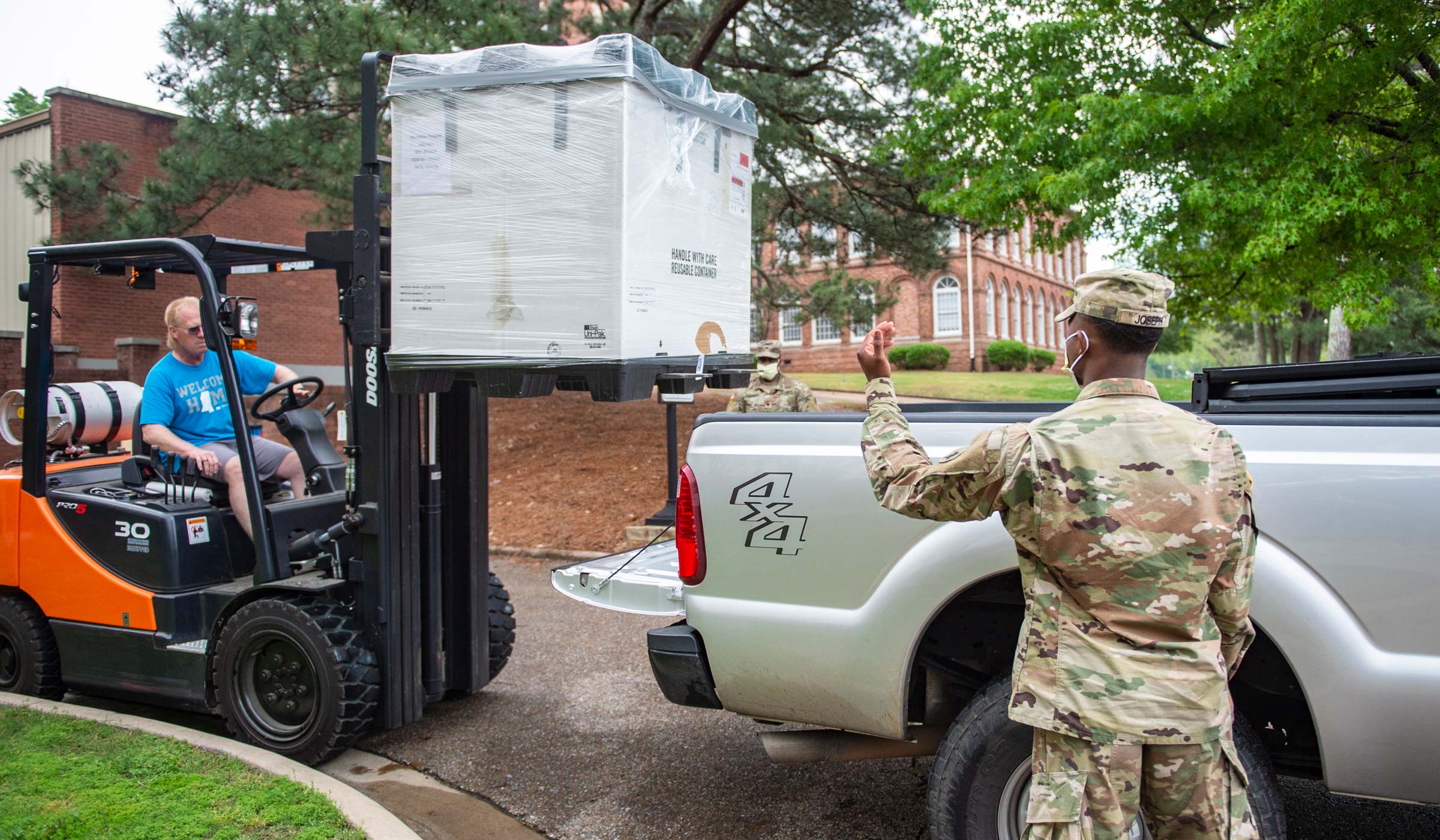 MSU delivers retrofitted ventilators to MEMA.