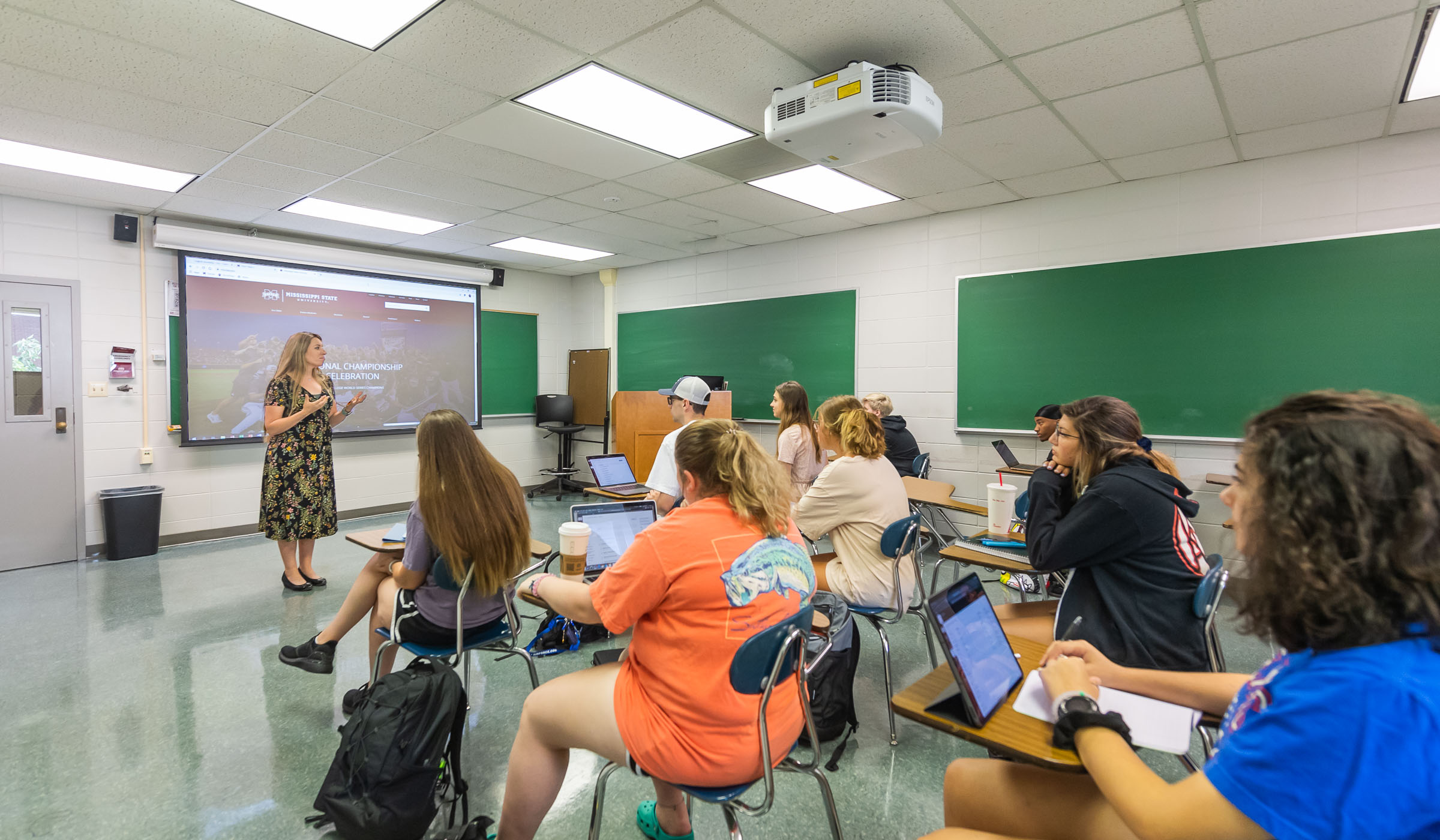 Instructor teaches a College Ready Public Speaking class to first year students.