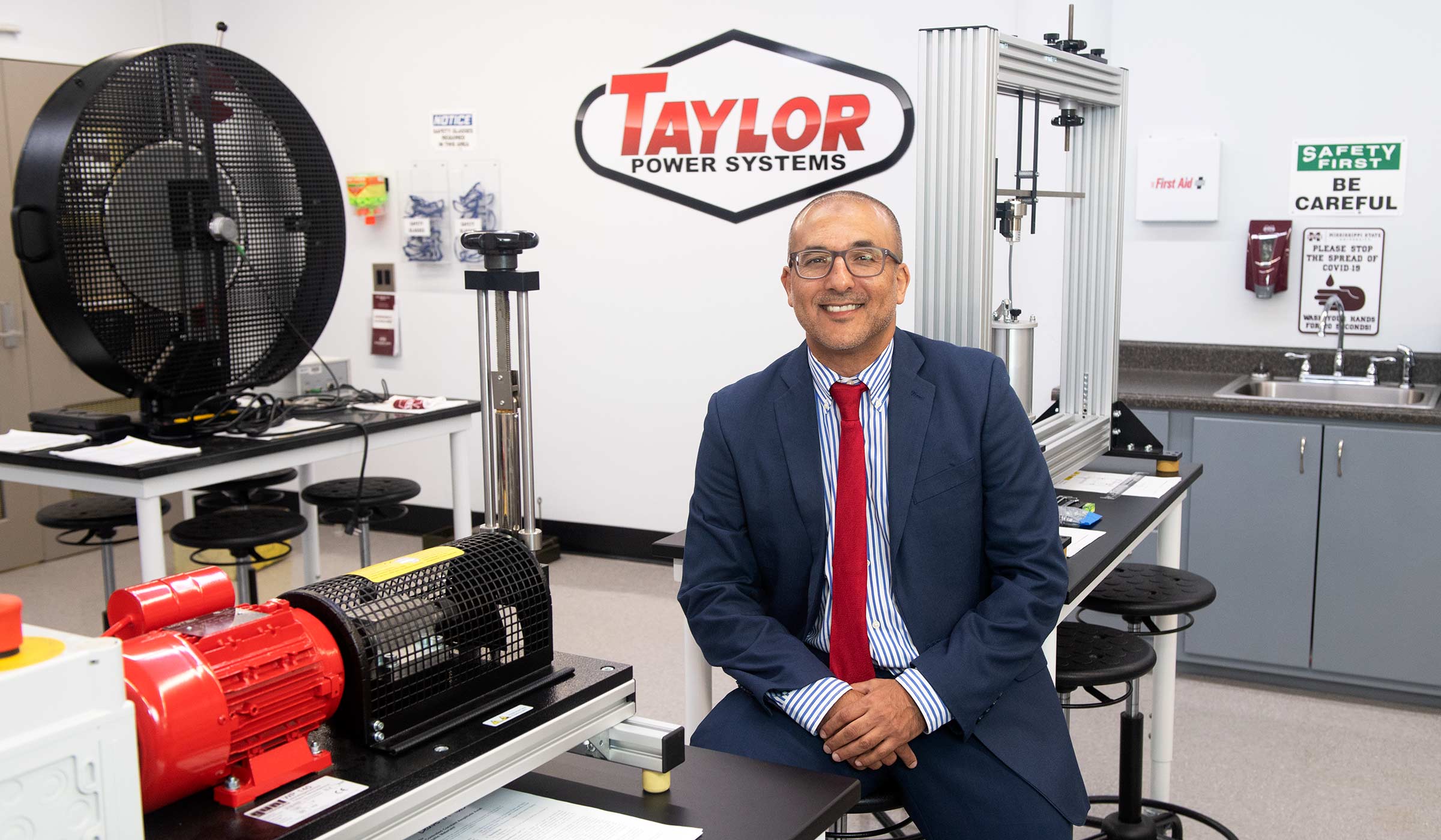 Haitham El Kadiri, pictured in one of the labs in Carpenter Hall