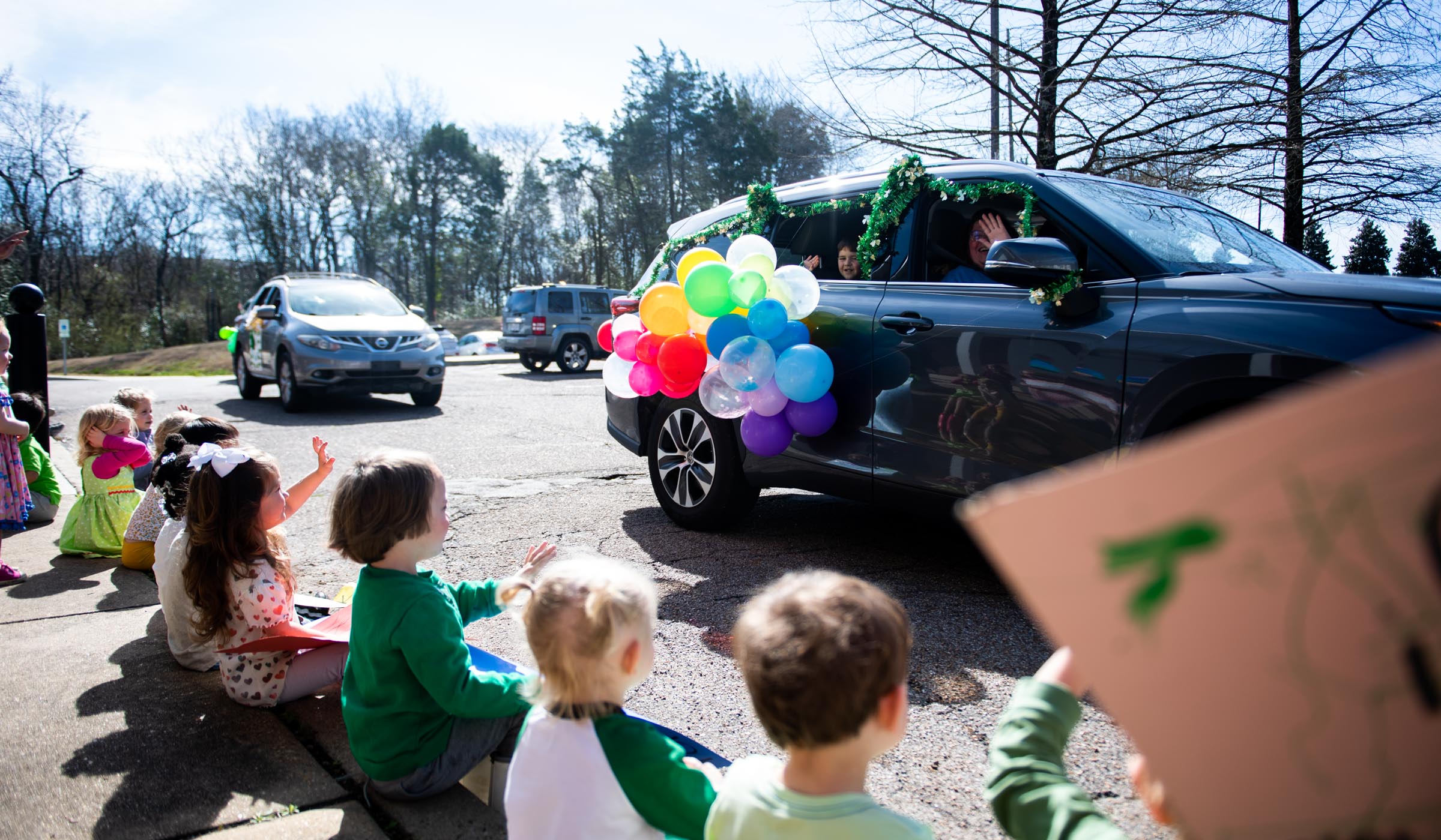 Children from MSU&#039;s Child Development and Family Center during St. Patrick&#039;s Day Parade