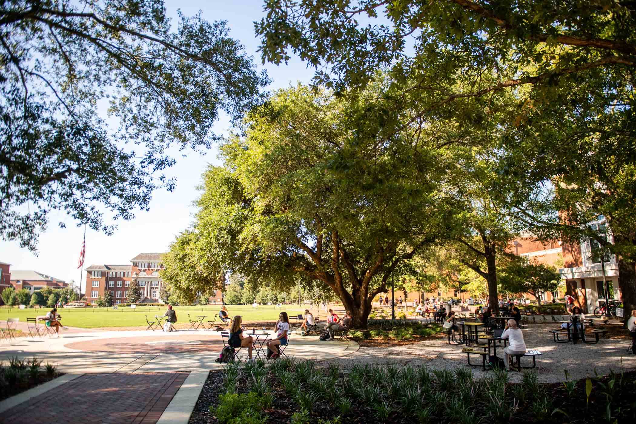 As the semester progresses to the halfway mark, students enjoy the crisp air and comfortable weather outside Colvard Student Union Friday [Sept. 22], the last day of summer. Though classes are in full swing, students are looking forward to Fall Break on Oct. 12-13.