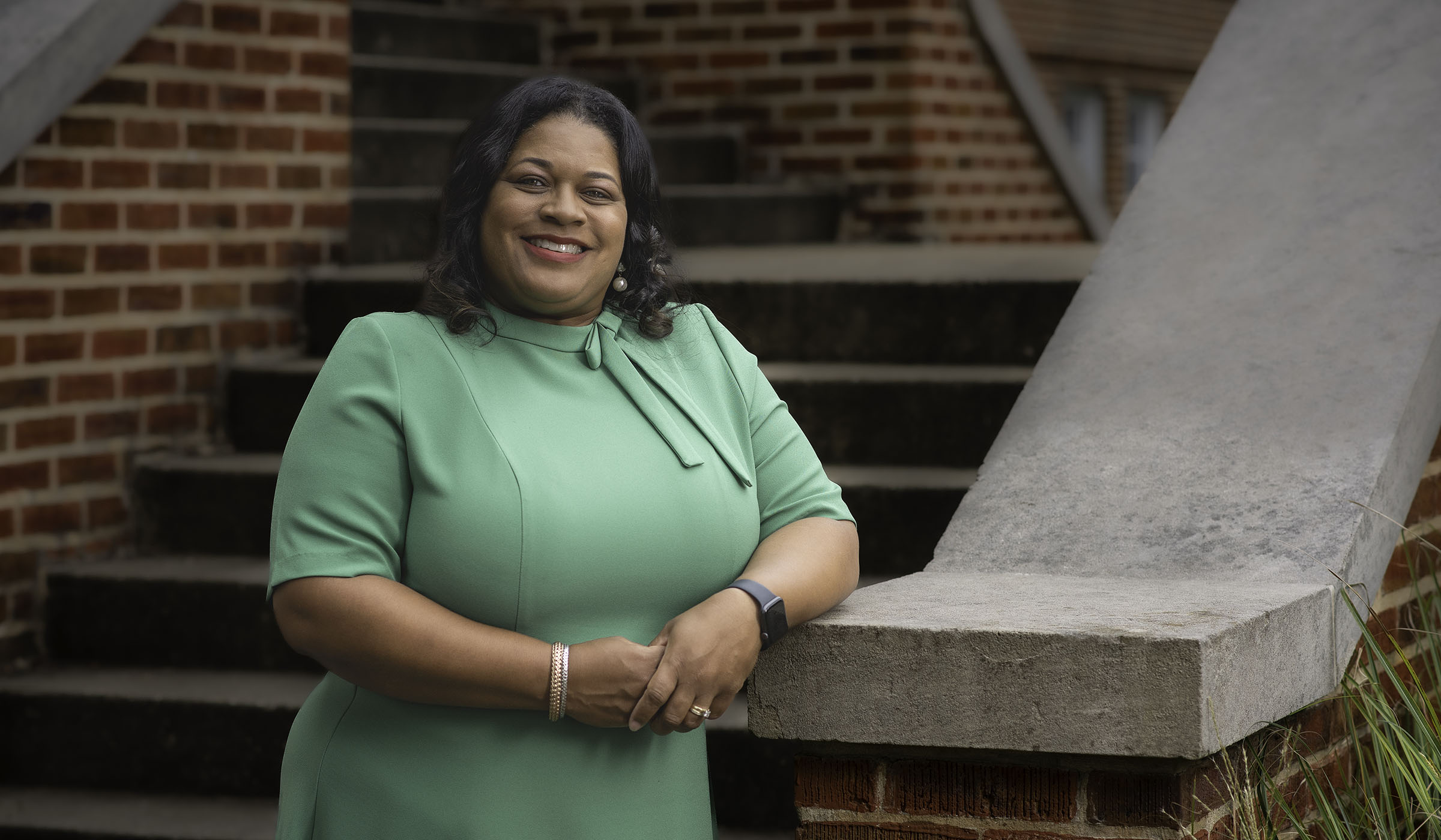 Jamila Taylor, pictured outside of the Lloyd Ricks Watson building