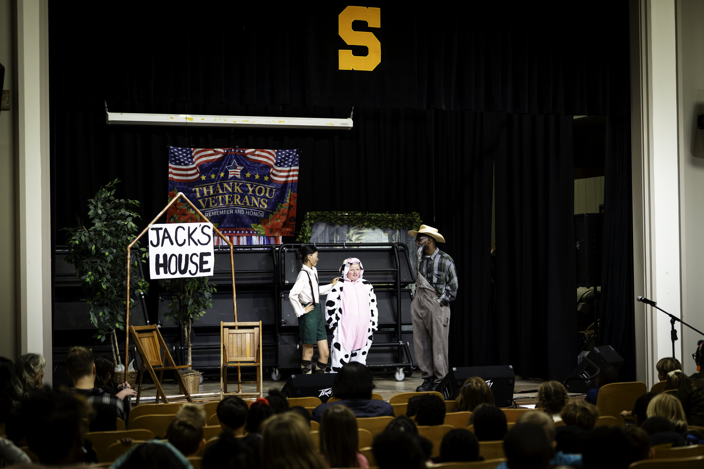 ACCESS students Molly Carter, Madelyn Young, and Elijah Griffin star as Jack, Milky-White the cow, and the farmer in MSU Theatre's 'Unified Theatre' project's school performance of "Jack and the Beanstalk" at Sudduth Elementary. [Nov 12]. The initiative supports the national Unified Theatre mission of fostering inclusion through student-created productions and reflects ACCESS’s commitment to providing a comprehensive college experience for students with diverse learning needs. Along with school showings, th