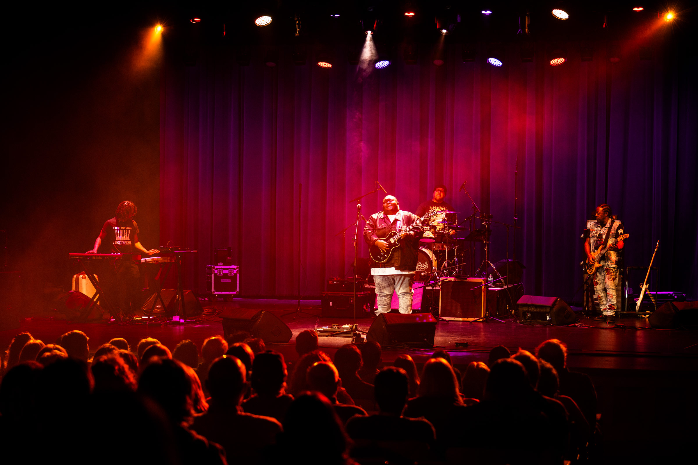 A packed house is treated to the musical talents of American blues guitarist and singer Christone "Kingfish" Ingram during a Wednesday night [Dec 3] Lyceum series performance stop on the band's "Hard Road Tour." The Clarksdale native and Grammy-winning artist has made an impact in the world of blues, expanding the genre while honoring his Delta roots, as heard in the 2025 movie Sinners, where he contributed to the film's score and made a cameo appearance alongside blues legend Buddy Guy. 