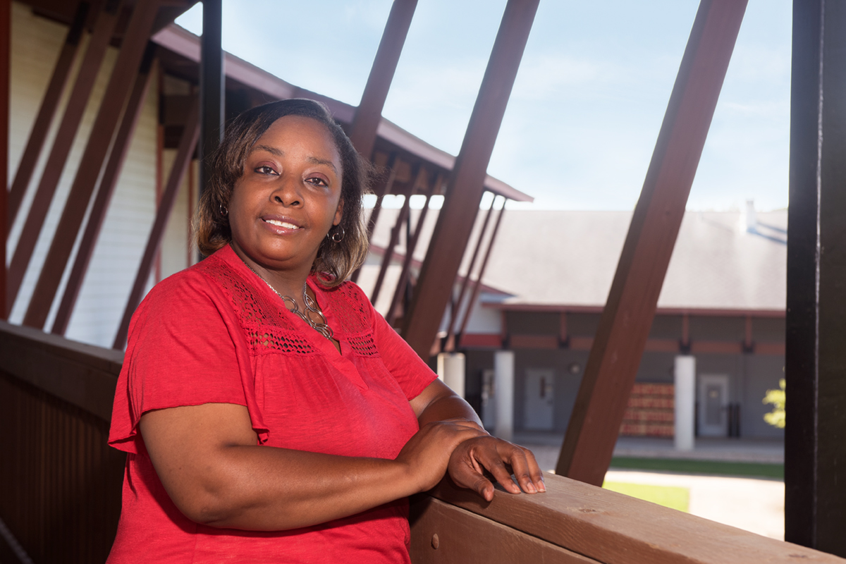 Bridget Carr, pictured at the MSU forest products complex.