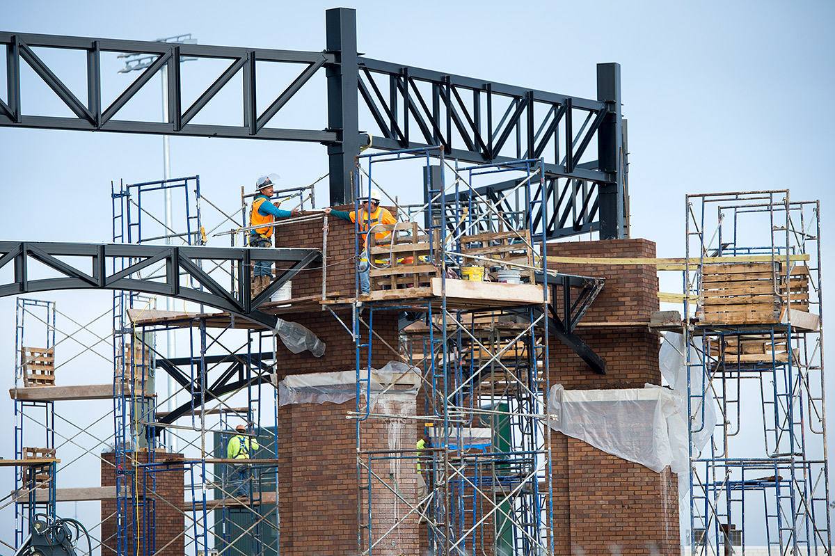 Baseball Construction on the Front Entrance