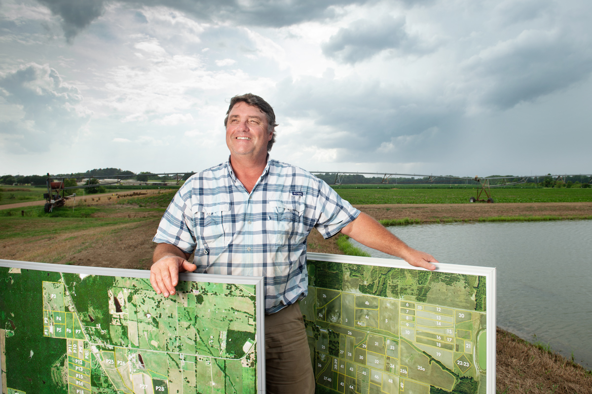 Keith Daniels, pictured on North Farm.