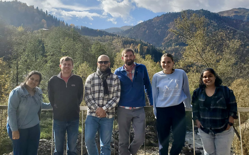 A group picture of the MSU team exploring the Georgia countryside