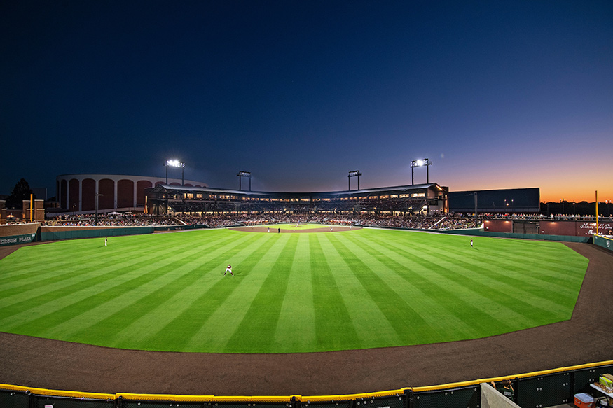 MSU's Dudy Noble Field at dusk