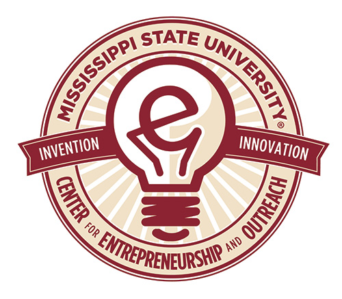 MSU E-Center logo featuring a light bulb design