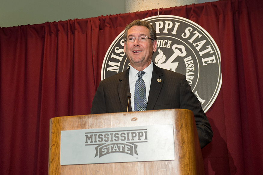 U.S. Rep. Gregg Harper speaks during a 2017 grand opening ceremony for a Mitchell Memorial Library expansion that includes a new space for MSU Libraries’ Congressional and Political Research Center, which will now house the congressman’s papers. (Photo by Megan Bean)