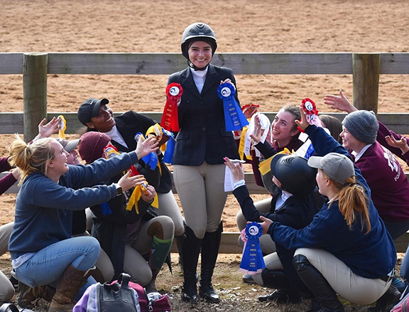 MSU equestrian team member Ashley Herron