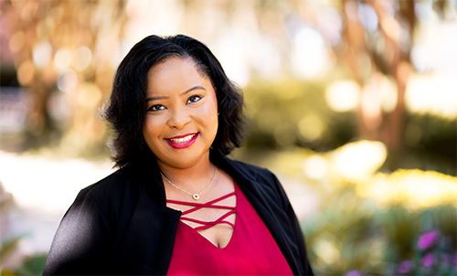 Environmental portrait of Kasondra Harris