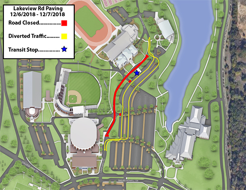 Lakeview Road closing map