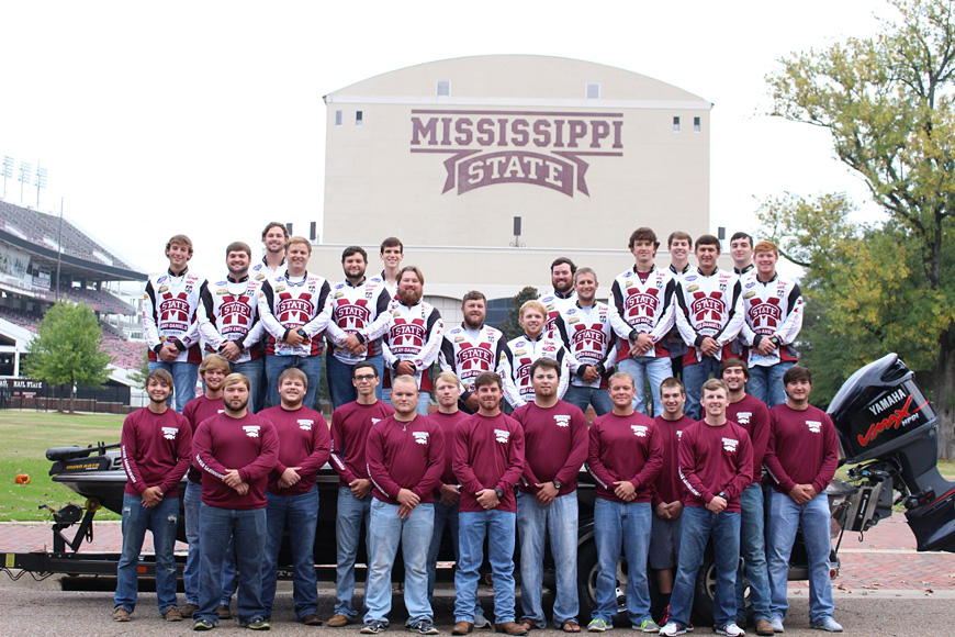 Mississippi State’s 43-member Bass Fishing Club currently is ranked No. 1 nationally in the race for Cabela’s School of the Year title. Between now and the start of the fall 2016 semester, the club will be competing at 10 more sanctioned events, as well as five or more smaller events as far west as Texas and far east as Florida. (Photo submitted by Julie Rhoads)