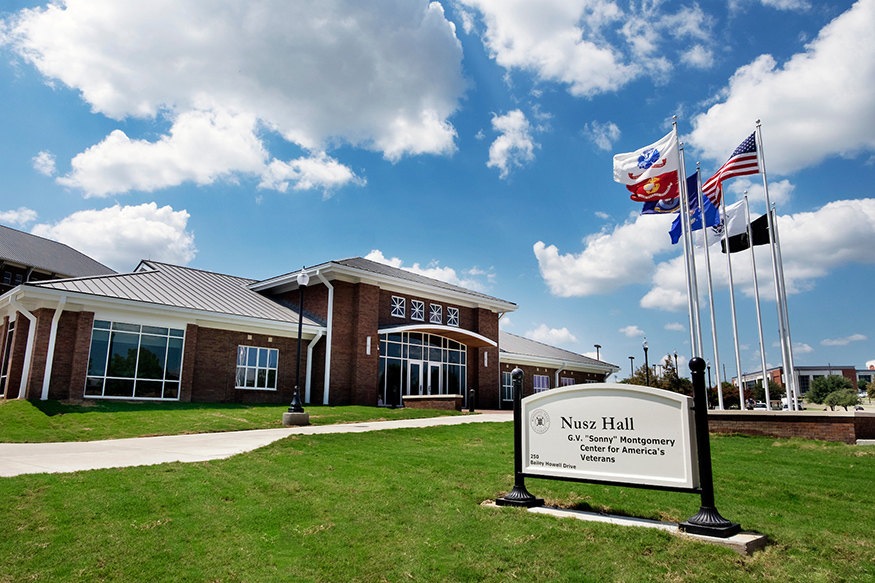 MSU’s G.V. “Sonny” Montgomery Center for America’s Veterans is housed at Nusz Hall, a state-of-the-art facility built in 2016. (Photo by Megan Bean)