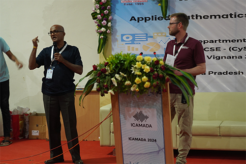 Ravi Sadasivuni and Aaron Didlake at the ICAMADA conference in India