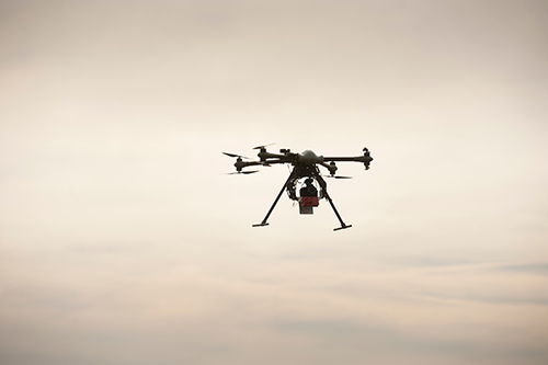 A drone in flight