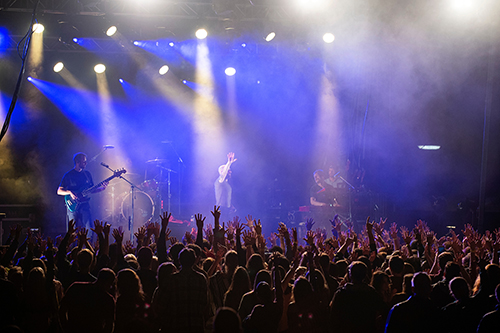 Students enjoy an X Ambassadors concert at the Mississippi Horse Park