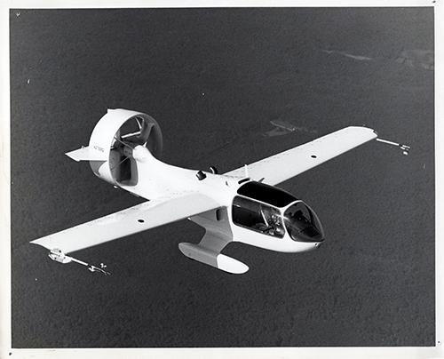 The Marvel, the world’s first all-composite aircraft, equipped with a turboprop, took off for its first flight in 1965. It was designed, developed and built at MSU’s Raspet Flight Lab.