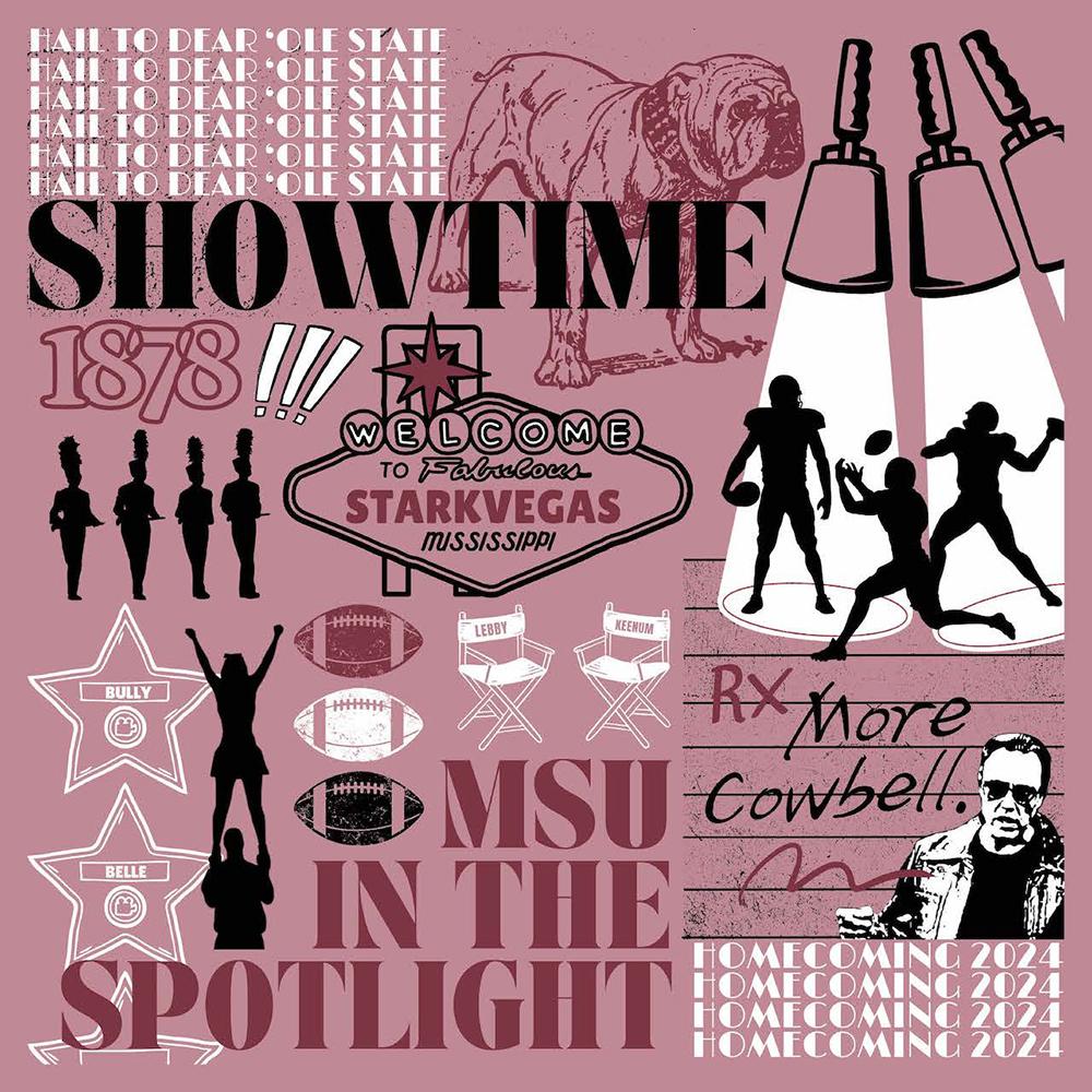 "Showtime: MSU in the Spotlight" 2024 Homecoming graphic