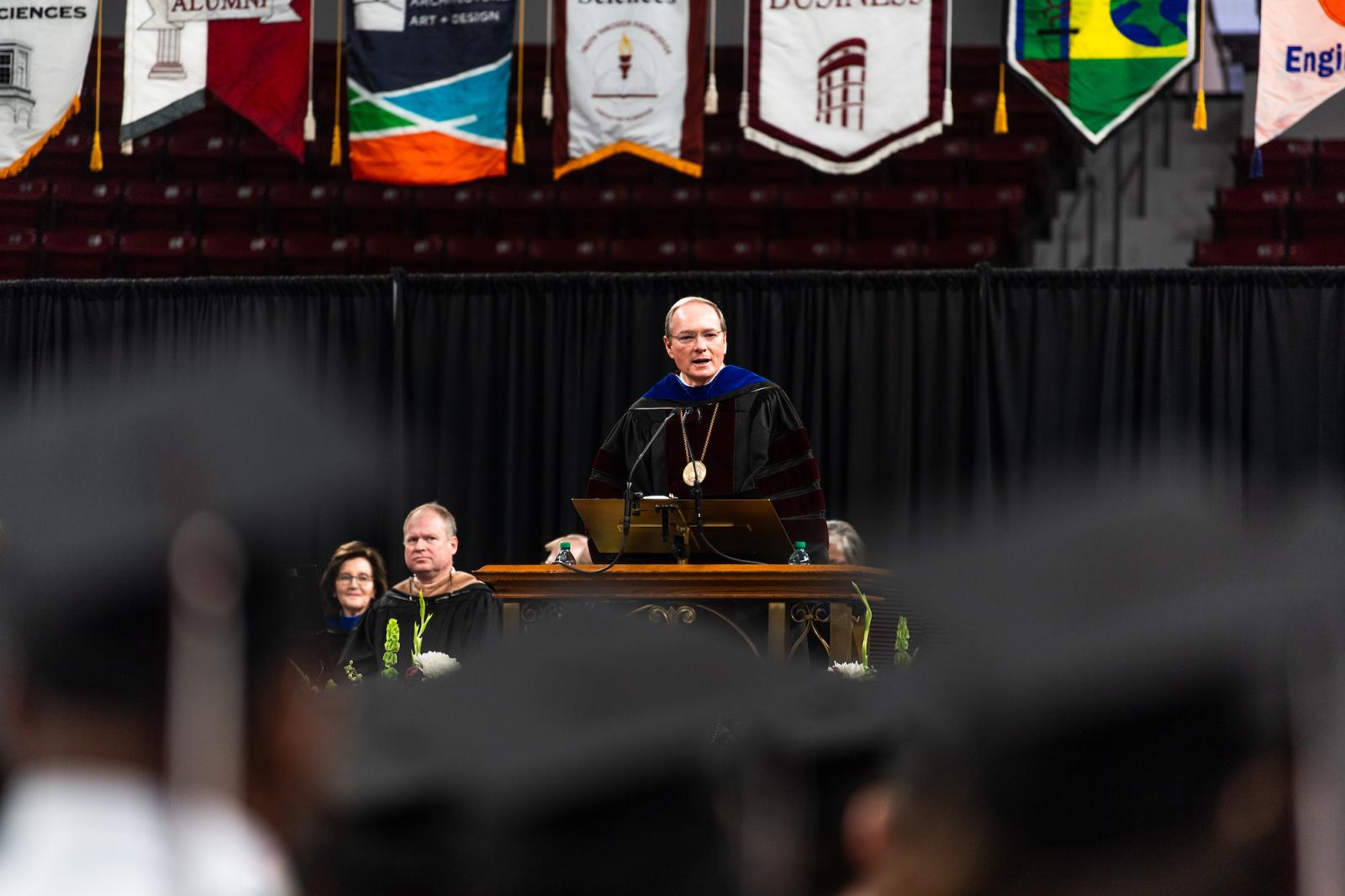 Mark E. Keenum address fall 2024 graduates