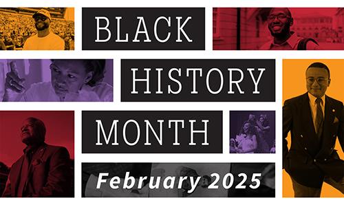 A Black History Month poster is pictured.