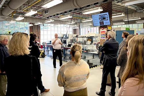 CAVS Executive Director Clay Walden showcased his center’s work on off-road autonomous vehicles, among other research areas.