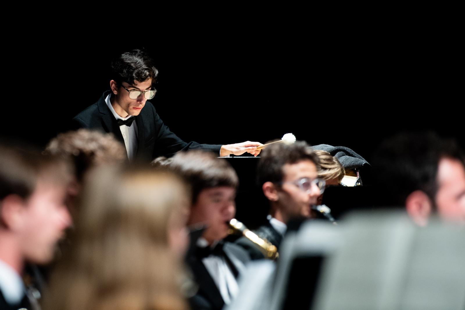 orchestra playing music