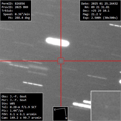 Mississippi State University biologist Jean-François Gout captured this image confirming his discovery, the first asteroid discovered in Mississippi.
