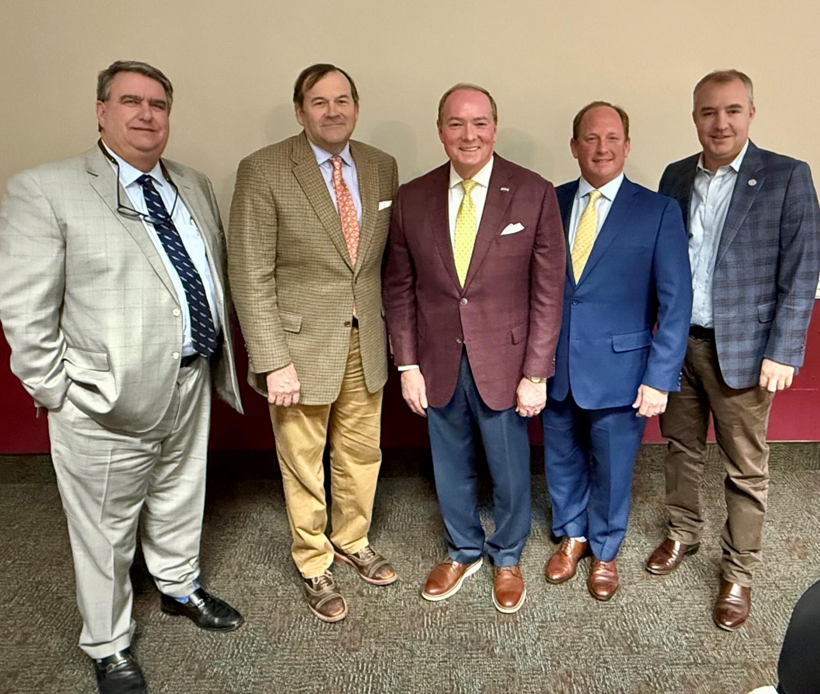 men standing in line