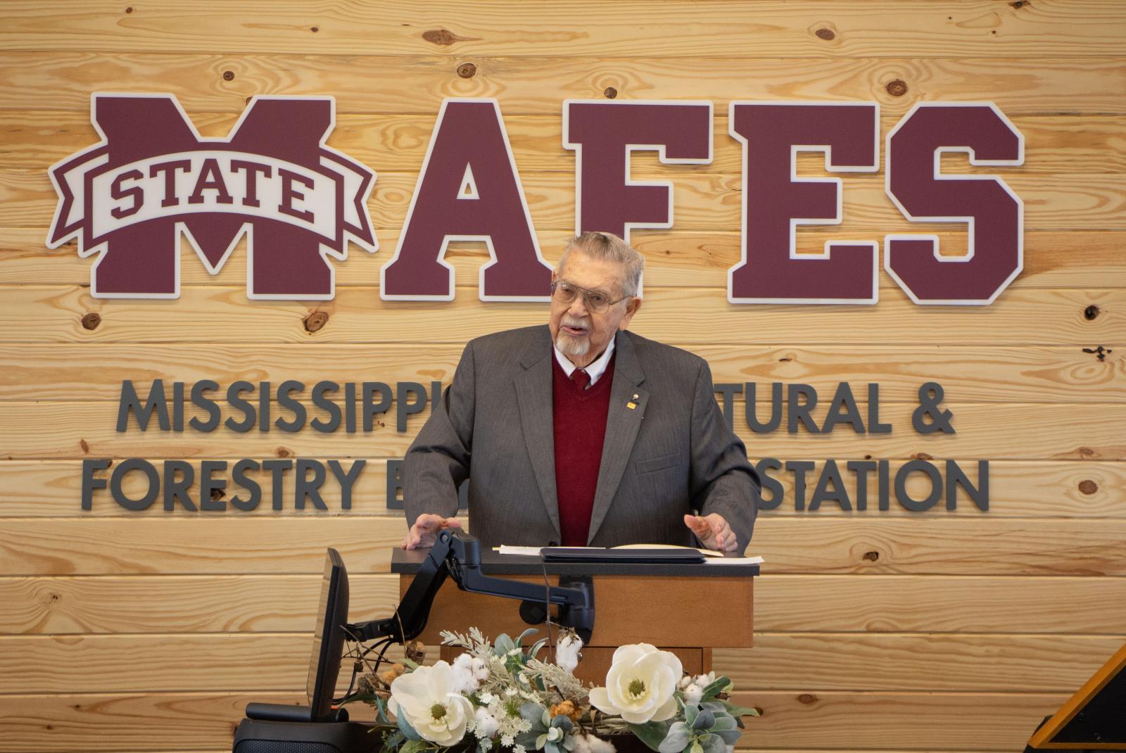 Dr. Johnie Jenkins speaks during his Tuesday [Dec. 16] retirement reception.