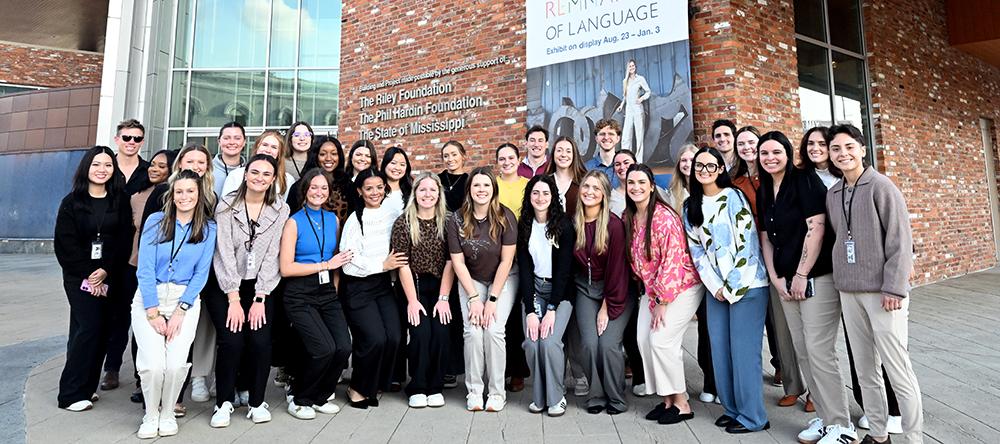 Students from MSU-Meridian's sixth Master of Physician Assistant Studies cohort tour of downtown Meridian as part of their Jan. 8 orientation.