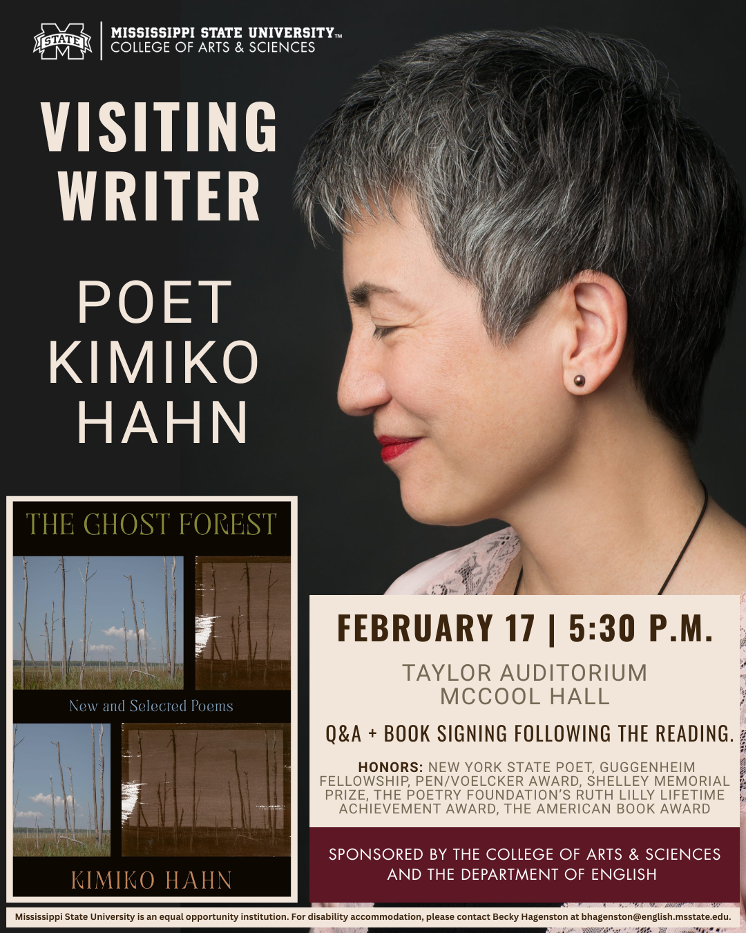 Visiting Writer Poet Kimiko Hahn