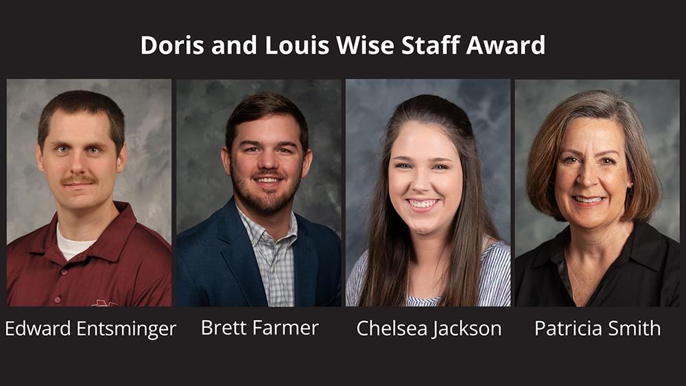 A photo illustration of portraits of, from left, Edward Entsminger, Brett Farmer, Chelsea Jackson and Patricia Smith.