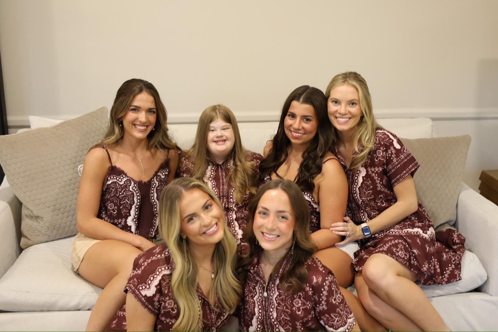 Allie Simmons celebrates with her ZTA sorority Sisters